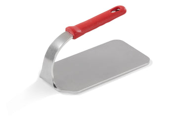 2.5 lb Flat-Bottom Steak Weight Press with Removable Red Silicone Ergonomic Handle for Grill Food Truck Burger Bacon | Heat Resistant up to 450°F by Vollrath – 9", Model 50662