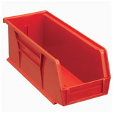 Plastic Storage Bin by Global Industrial – 10.88"L x 4.13"W x 4"H, Plastic, Red, Pack of 12, Model GLQUS224RD