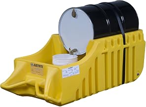 Justrite 28664 EcoPolyBlend 66 Gallon Sump, 32" x 72" x 26" Size | 1250 Load Capacity Black Out-Door Portable Caddy
