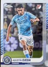 2025 Topps Chrome MLS #53 Agustin Ojeda New York City Soccer Card - Sportscard Superstore