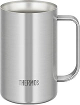 Thermos JDK-601 S1 Vacuum Insulated Jug, 20.3 fl oz (600 ml), Stainless Steel 1, Dishwasher Safe, Magic Bottle Structure, Hot and Cold Retention Beer Mug
