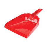 Dust Pan by LIBMAN COMMERCIAL – 3"L x 13"W x 3.3"H, Plastic, red, Pack of 6