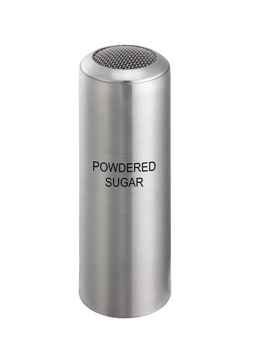Condiment Shaker by Service Ideas – 6.0 ounces, Stainless Steel, Model STCMESHPSUGR