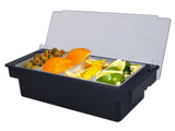 4-Compartment Black Plastic Condiment Holder by Tablecraft – Plastic, Black