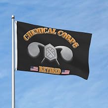 US Chemical Corps Insignia Shaped Retired Flag For Indoor Home House Decor Durable Garden Breeze Banner Sign 3x5 Ft