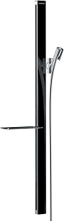 hansgrohe 27640600 Unica E Rail 90 cm with Shower Hose Set, Black/Chrome, 0.90 m
