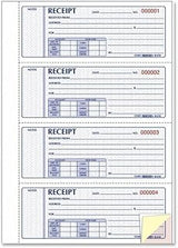Rediform Money Receipt Book, Hardcover, Three-Part Carbonless, 7 x 2.75, 4 Forms/Sheet, 200 Forms Total