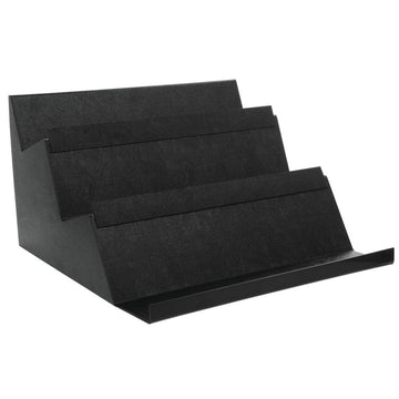 Deli Riser 3-Step Black ABS Display Riser 23 7/8" L x 22 1/3" W x 13 1/8" H by HUBERT – Plastic, Black, Model RSR-MC-3STP