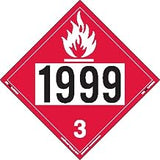 Labelmaster ZEZ21999 UN 1999 Flammable Liquid Hazmat Placard, E-Z Removable Vinyl (Pack of 25)
