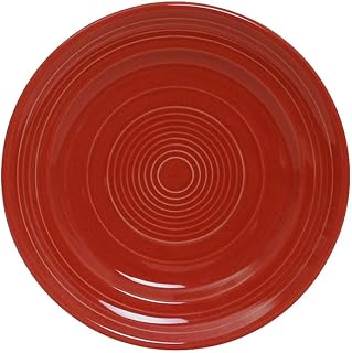 Tuxton China CQA-062 Plate, 6-1/4" Diameter, Round, Wide Rim, Microwave and Dishwasher Safe, Oven Proof, Fully Vitrified, Ceramic, TuxCare, Healthcare, Concentrix, Cayenne, Pack of 24