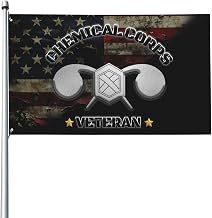 Flag 3x5 Ft US Chemical Corps Insignia Shaped Veteran Single-Sided Vivid Color Fade Resistant Polyester Banner57
