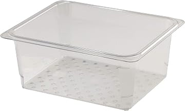 Cambro 25CLRCW135 Food Pan Colander 1/2 X 5" Camwear Clear Case of 6