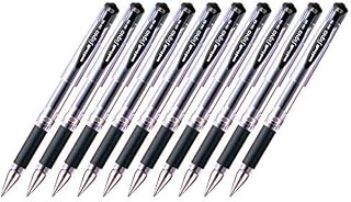 Uni-Ball Signo Capped Gel Ink Pen (UM-153) , Bold Point 1.0mm, Black Ink, Value Set of 10