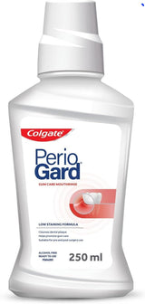 Total PerioGard Gum Care Mouthwash Liquid | Low Staining Formula | Alcohol-Free Mouth Wash - 250 ml/8.5 oz by Colgate – 8.4 Ounce (Pack of 1), Model COMBO7