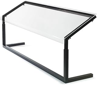 Carlisle FoodService Products Buffet Bar Adjustable Sneeze Guard for Catering, Buffets, Restaurants, Plastic, 48 x 12.44 x 32 Inches, Black