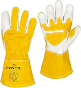 Tillman and Co Tillman Small 7" Gold and Pearl Top Grain Split Back Cowhide Fleece Lined MIG Welders Gloves with 4" Cuff and Kevlar Thread Locking Stitch, 50S