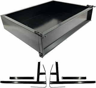 Performance Plus Carts EZGO TXT Golf Cart Black Steel Utility Cargo Box Kit with Brackets | Compatible with 1994.5-Up Models