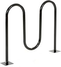 Global Industrial 41"L Wave Bike Rack, Black, Flange Mount, 5-Bike Capacity