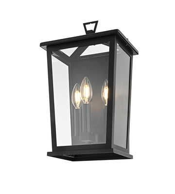 Richmond Three Light Outdoor Wall Sconce Black by Lighting Design – Iron, Black, Model OD331W16BK
