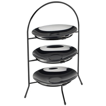 Glacier Bowl Plate Display by CAL-MIL – Large, Iron, Black, Model 977-10-13
