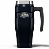 Stainless King Midnight Blue Travel Mug (470ml) 7h Hot | 18h Cold by THERMOS – 15.9 Ounces, 470.0 milliliters, Stainless Steel Plastic, Midnight Blue, Model 101829