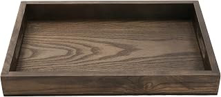 G.E.T. WD-13-ASH Taproot Ash Wood Serving Tray/Ottoman Tray with Handles, 14.25" x 9.5"