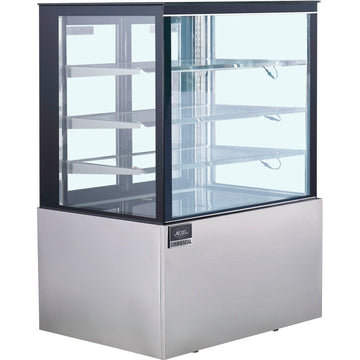 Global Industrial Refrigerated Cake Display Cabinet by Nexel – 12.7 cubic_feet, Stainless Steel, Silver, Model CD900-3-HC