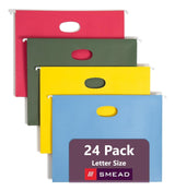 Hanging File Folder Pockets by SMEAD – Letter, Assortment, Pack of 24, Model 64291