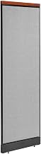 Global Industrial 24-1/4"W x 77-1/2"H Deluxe Office Partition Panel with Pass Thru Cable, Gray