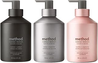 Method Gel Hand Soap Amber, Violet Lavender, and Vanilla Raspberry Variety Pack 3 ct. 10 oz.
