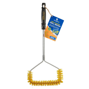 U-Shaped Grill Brush Powered by Scrub Daddy by Mr. Bar-B-Q – Nylon, Black and Yellow, Model 60404SDZ