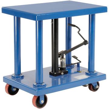 Foot Control Work Positioning Post Lift Table by Global Industrial – 43"L x 26"W x 44"H, Blue, Model MD6059A