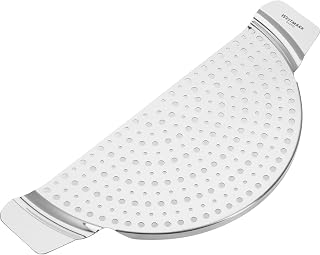 Westmark Stainless Steel Pan Strainer – Heat-Resistant Pot Drainer with Recessed Grip Handles, Fits Pots up to 10", Heavy-Duty Pasta & Vegetable Strainer, Dishwasher Safe