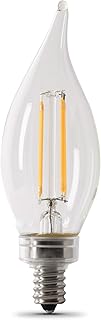 Feit Electric CA10 Enhance LED Light Bulbs, 25W Eq, Soft White, 2 Pack