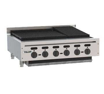 Hart Achiever Countertop 36-1/8" Gas Charbroiler by Vulcan – Stainless Steel, Stainless Steel,silver, Model VACB36