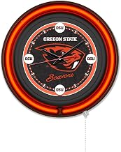 Holland Bar Stool Clk15BKOregSt NCAA 15 in. Dia. Oregon State University Double Neon Wall Clock Black