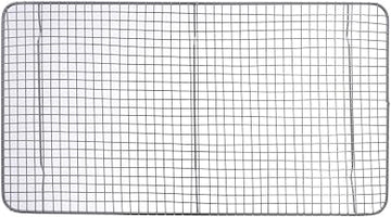 Adcraft 18" x 10" Chrome-Plated Wire Pan Grate, Versatile for Cooling Baked Goods, Draining Fried Foods, and Elevating Dishes in Full-Size Steam Pans, 18" x 10"