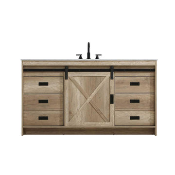 Austin Bathroom Vanity Natural Oak by Lighting Design – Engineered Wood, Natural Oak, Model VF90560NT