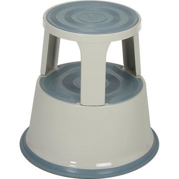 Global Industrial Rolling Step Stool with Spring Loaded Casters by Global IndustrialTM – 11.5"L x 16"W x 17"H, Metal, Gray, Model 606693