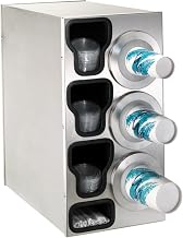 BFL-C-3RSS Countertop Cup Dispensing Cabinet, (3) BFL-2F, Built-In Lid And Straw Organizer, 8 oz. to 44 oz. Cups And Lids, Stainless Steel, 25-3/8" H x 13" W x 23" D