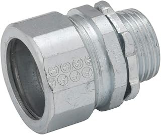 RACO 1808 Compression Connector, Rigid/IMC Conduit, 2" Trade Size, Steel (Pack of 5)