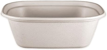 World Centric CT-SC-U3 100% Compostable to-Go Boxes by , Made from Unbleached Plant Fiber, Great for Takeout, 8.8" x 6.8" x 3", 48 oz, (Pack of 400)