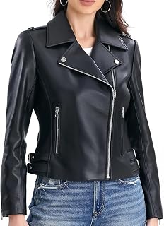 Women's Real Lambskin Asymmetrical Motorcycle Leather Jacket
