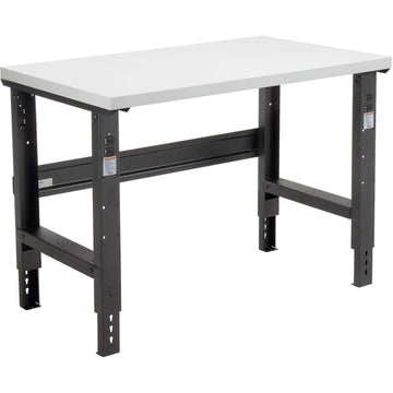 Adjustable Height Workbench C-Channel Leg by Global Industrial – 36"L x 48"W, Steel, Black, Model 319079