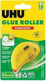 UHU Roller Permanent Glue, Clear, 8.5m