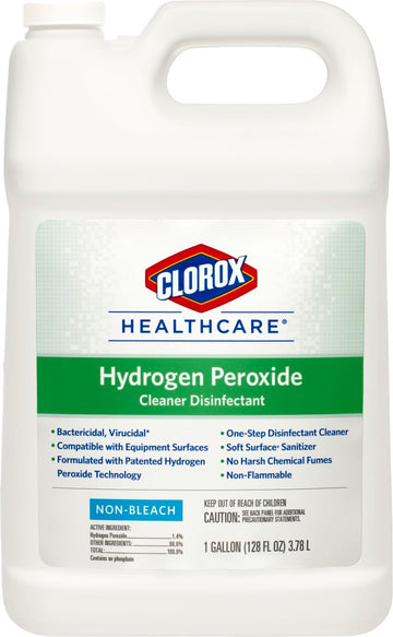 Healthcare Hydrogen Peroxide Cleaner Disinfectant Refill by Clorox – 128 Fl Oz (Pack of 1), Bamboo, Clear, Model 30829