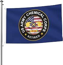 US Chemical Corps Vietnam Service Combat Retired Premium 5x8ft Double-Sided Flags with 2 Brass Grommets - All Weathe