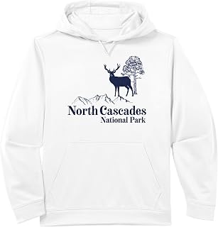 North Cascades - National Park Vintage 70s 80s Retro Performance Hoodie