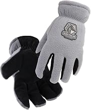 Black Stallion 15FH-Gray FuzzyHand Split Cowhide & Polar Fleece Winter Gloves