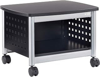 Safco Underdesk Multi Functional Stand - 1855BL, Powder Coated Steel, Swivel Wheels, Holds 100 lb - Home Orginization Solutions
